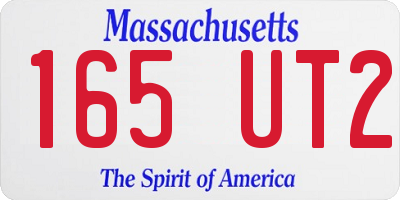 MA license plate 165UT2