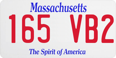 MA license plate 165VB2