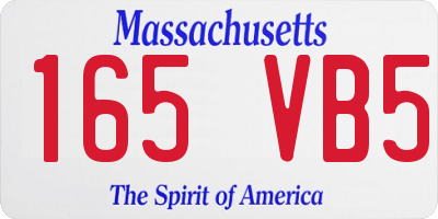 MA license plate 165VB5