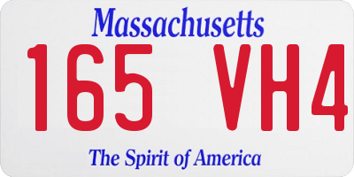MA license plate 165VH4