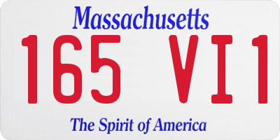 MA license plate 165VI1