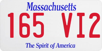 MA license plate 165VI2
