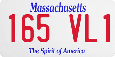 MA license plate 165VL1