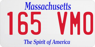 MA license plate 165VM0
