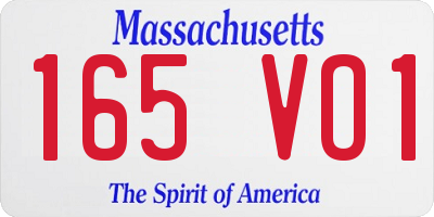 MA license plate 165VO1