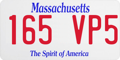 MA license plate 165VP5