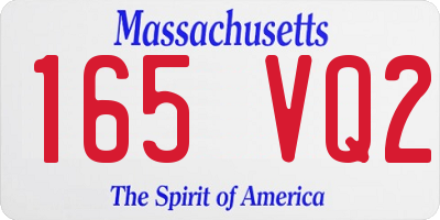 MA license plate 165VQ2
