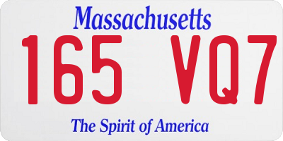 MA license plate 165VQ7