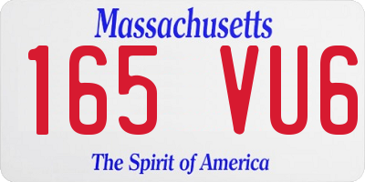 MA license plate 165VU6