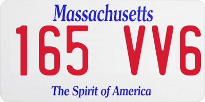MA license plate 165VV6