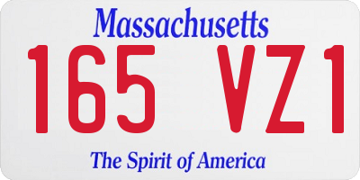 MA license plate 165VZ1