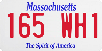 MA license plate 165WH1