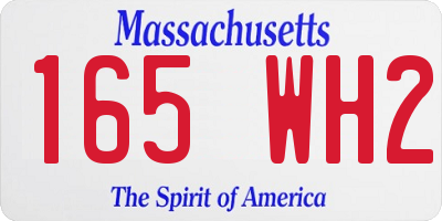 MA license plate 165WH2