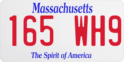 MA license plate 165WH9