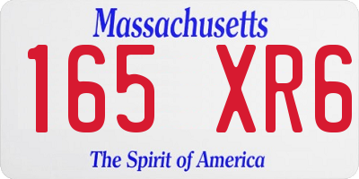 MA license plate 165XR6