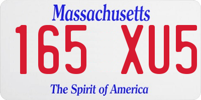 MA license plate 165XU5