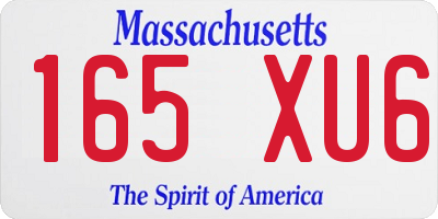 MA license plate 165XU6
