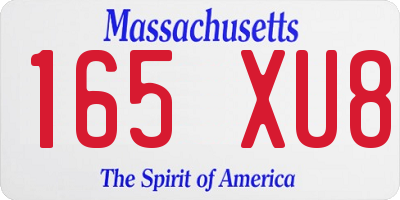 MA license plate 165XU8