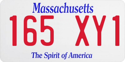 MA license plate 165XY1