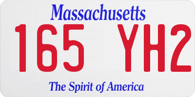 MA license plate 165YH2