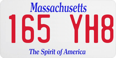 MA license plate 165YH8