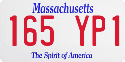 MA license plate 165YP1