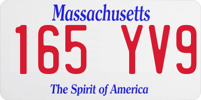 MA license plate 165YV9
