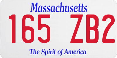 MA license plate 165ZB2