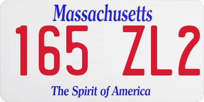 MA license plate 165ZL2