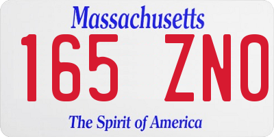 MA license plate 165ZN0