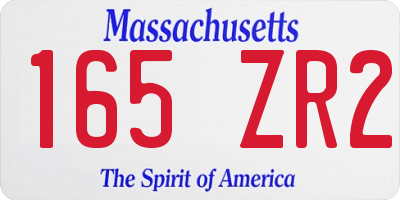 MA license plate 165ZR2