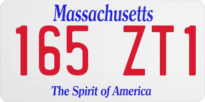 MA license plate 165ZT1