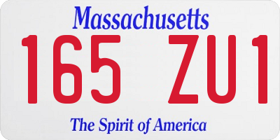 MA license plate 165ZU1
