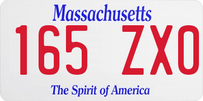 MA license plate 165ZX0