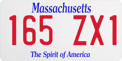 MA license plate 165ZX1