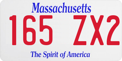 MA license plate 165ZX2