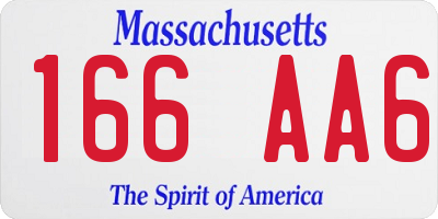 MA license plate 166AA6