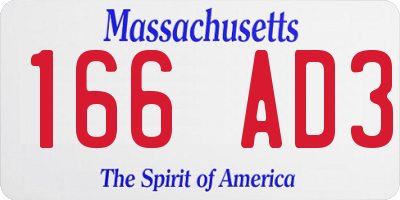 MA license plate 166AD3
