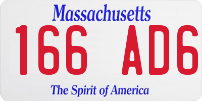 MA license plate 166AD6