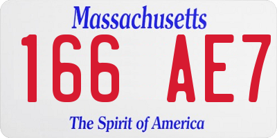 MA license plate 166AE7