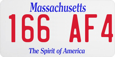 MA license plate 166AF4
