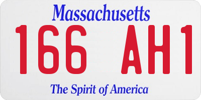 MA license plate 166AH1