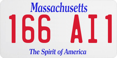 MA license plate 166AI1