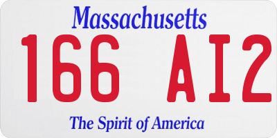 MA license plate 166AI2