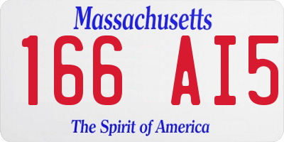 MA license plate 166AI5