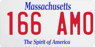 MA license plate 166AM0