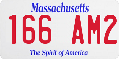 MA license plate 166AM2