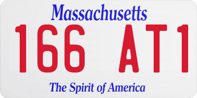 MA license plate 166AT1