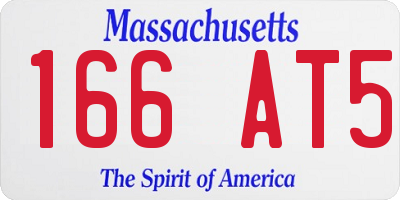MA license plate 166AT5