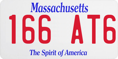 MA license plate 166AT6